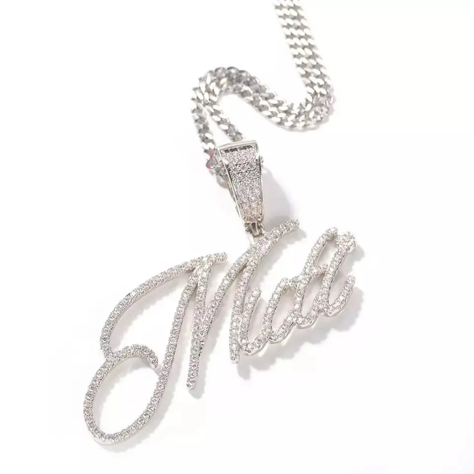 Dainty Diamanté name necklace - BizaarFashionCrush