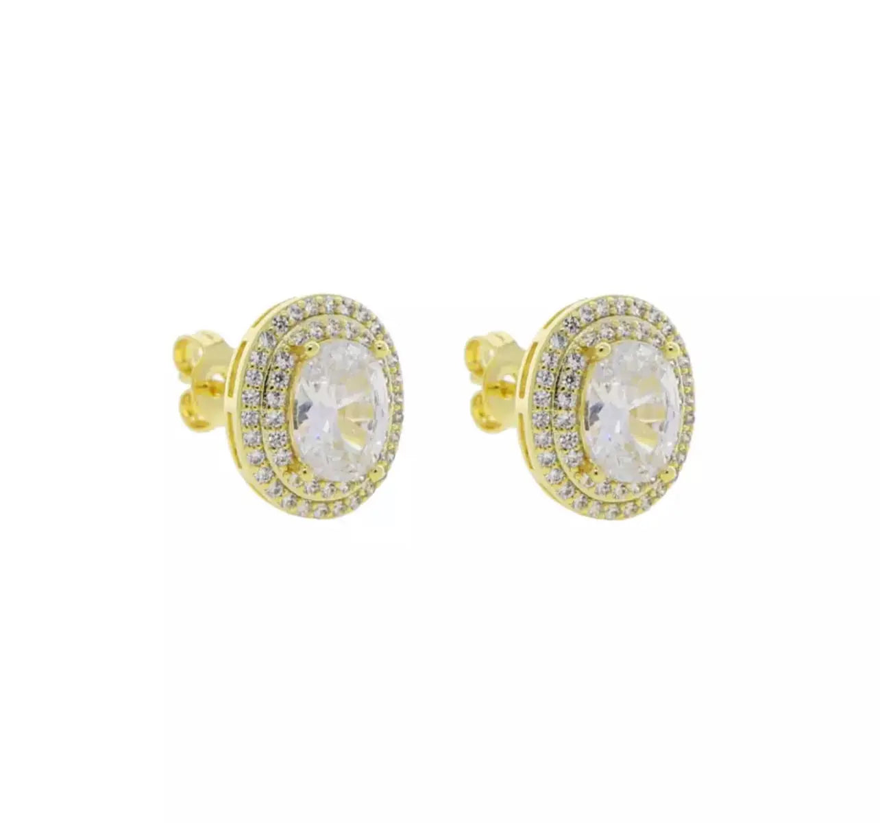 Oval stud earrings - BizaarFashionCrush